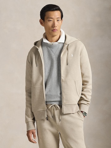 Polo Ralph Lauren - Sudadera con cremallera en beige: frente