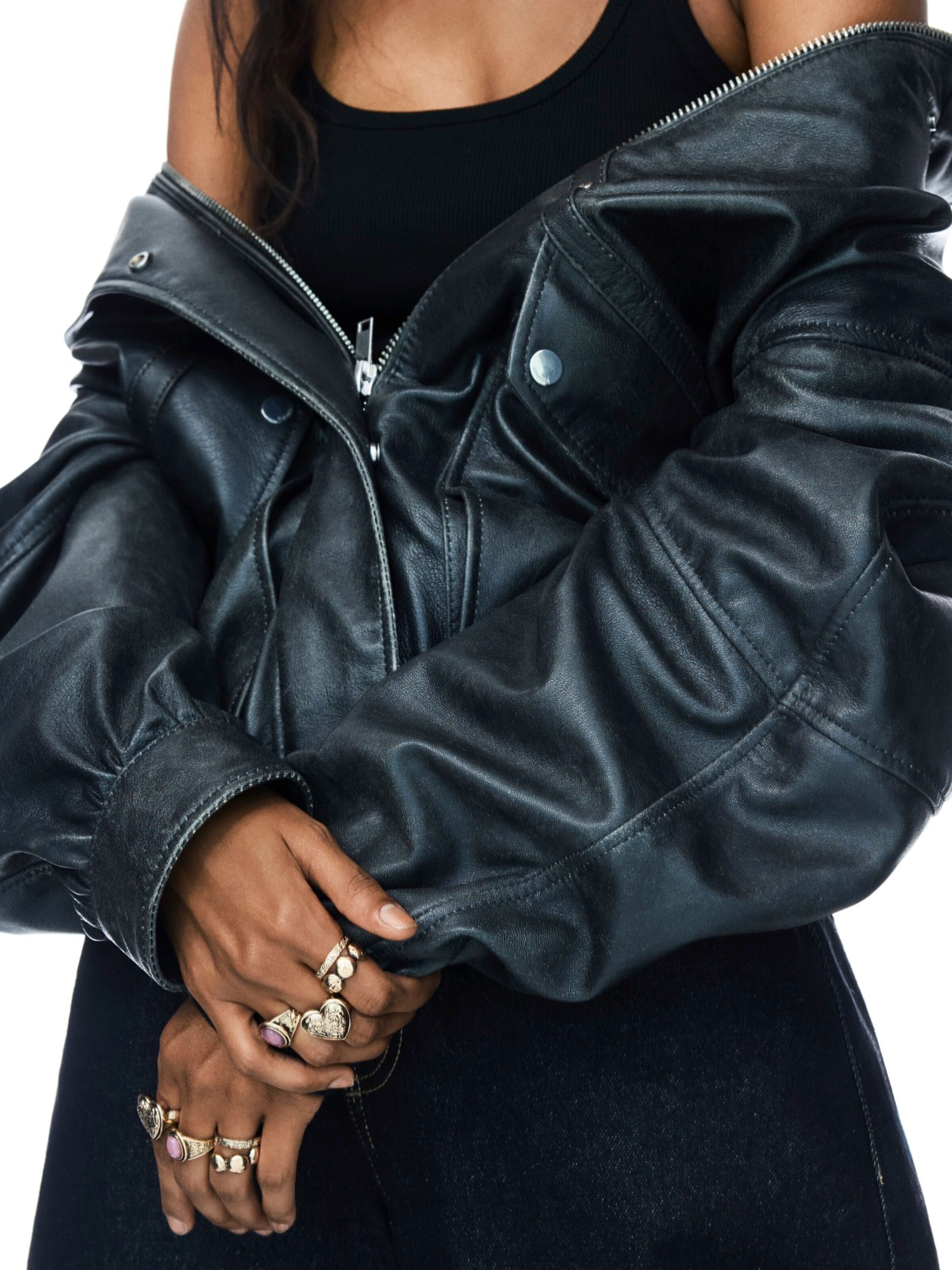 Bershka Ring in Goud: voorkant