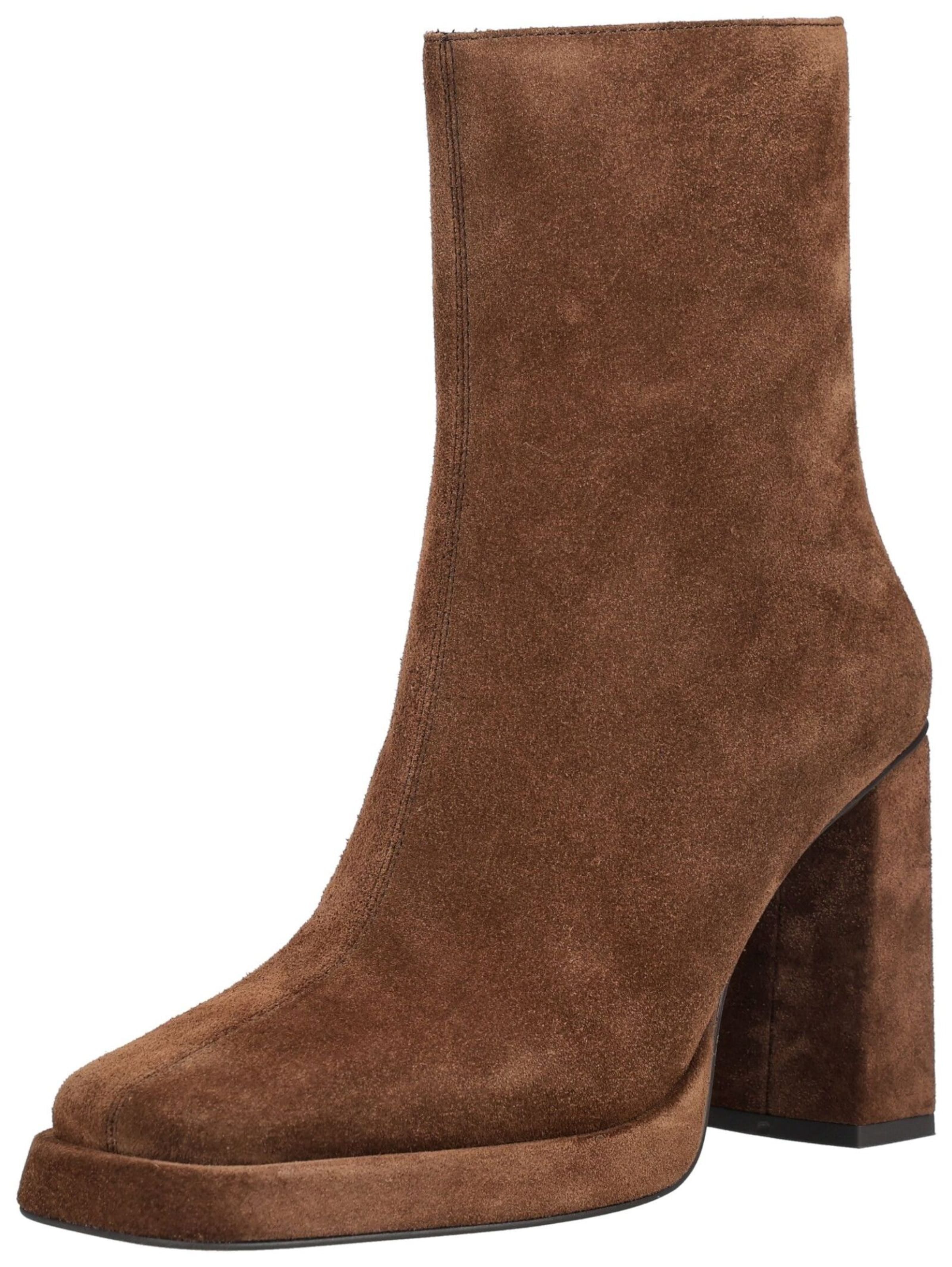 Jeffrey Campbell Enkellaarsjes 'MAXIMAL' in Bruin: voorkant