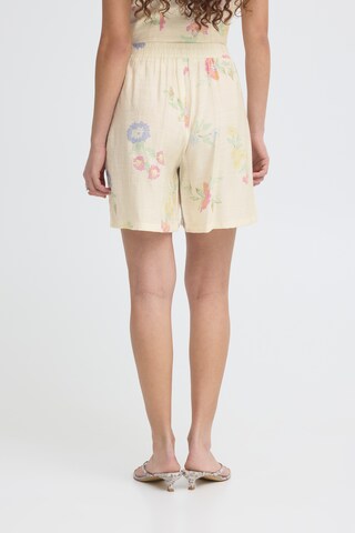 ICHI Loose fit Trousers 'GINNI SHO' in Beige