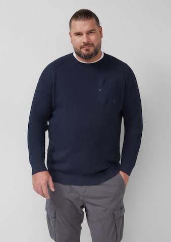 s.Oliver Men Big Sizes Pullover in Blau: Vorderseite
