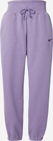 Effilé Pantalon 'PHOENIX FLEECE' Nike Sportswear en violet : devant