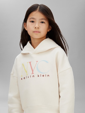 Calvin Klein Jeans Sweatshirt in Beige