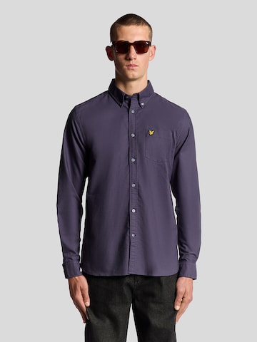 Lyle & Scott Regular fit Overhemd in Lila: voorkant