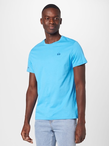 La Martina - Camisa em azul: frente