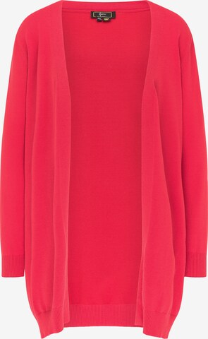 faina Knit Cardigan in Red: front