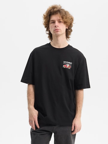 hydroponic - Camiseta 'Hydroponic x Peanuts Oversized Short-Sleeve Roadster T-Shirt' en negro: frente