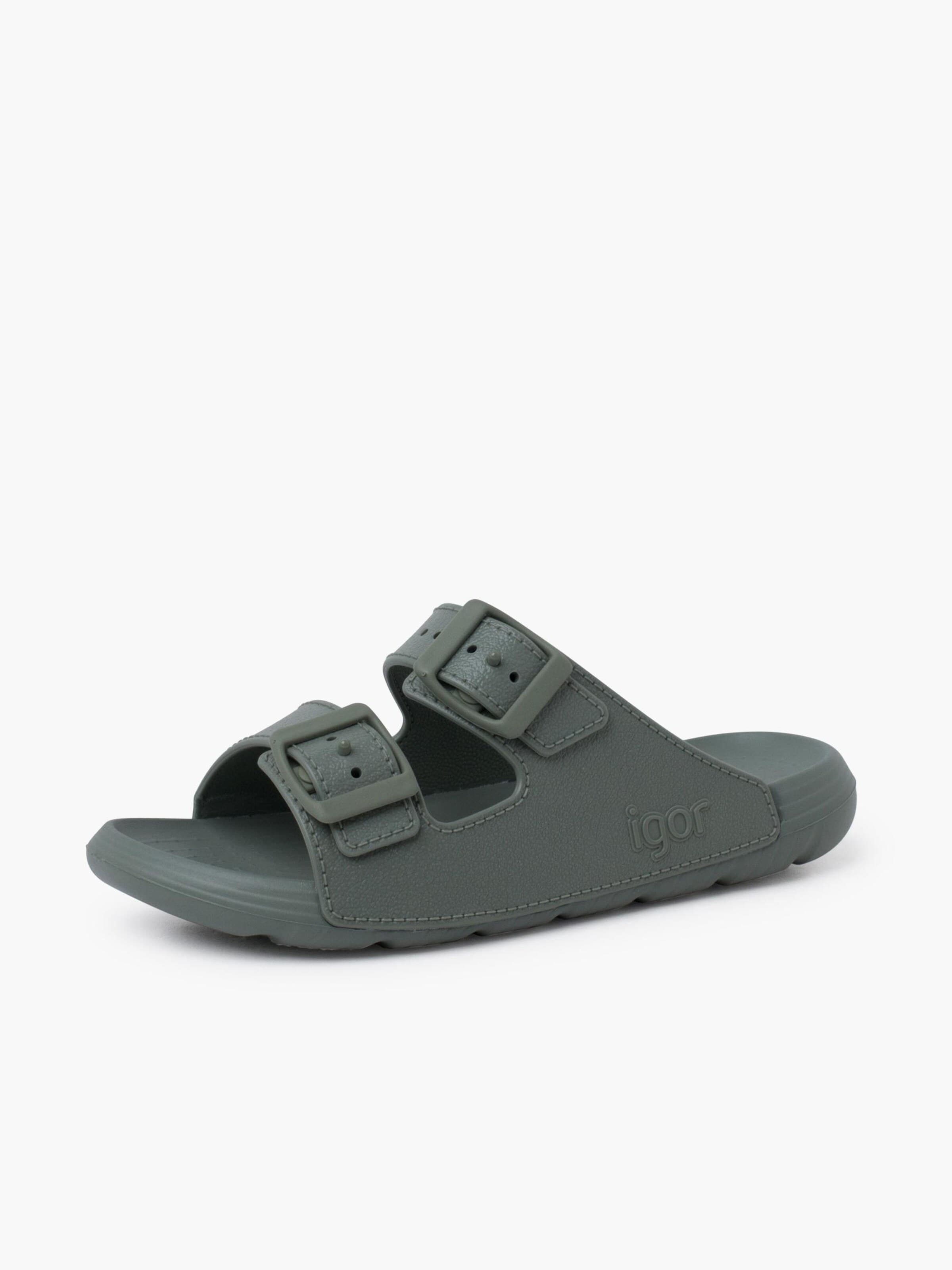 Claquettes / Tongs IGOR en vert : devant