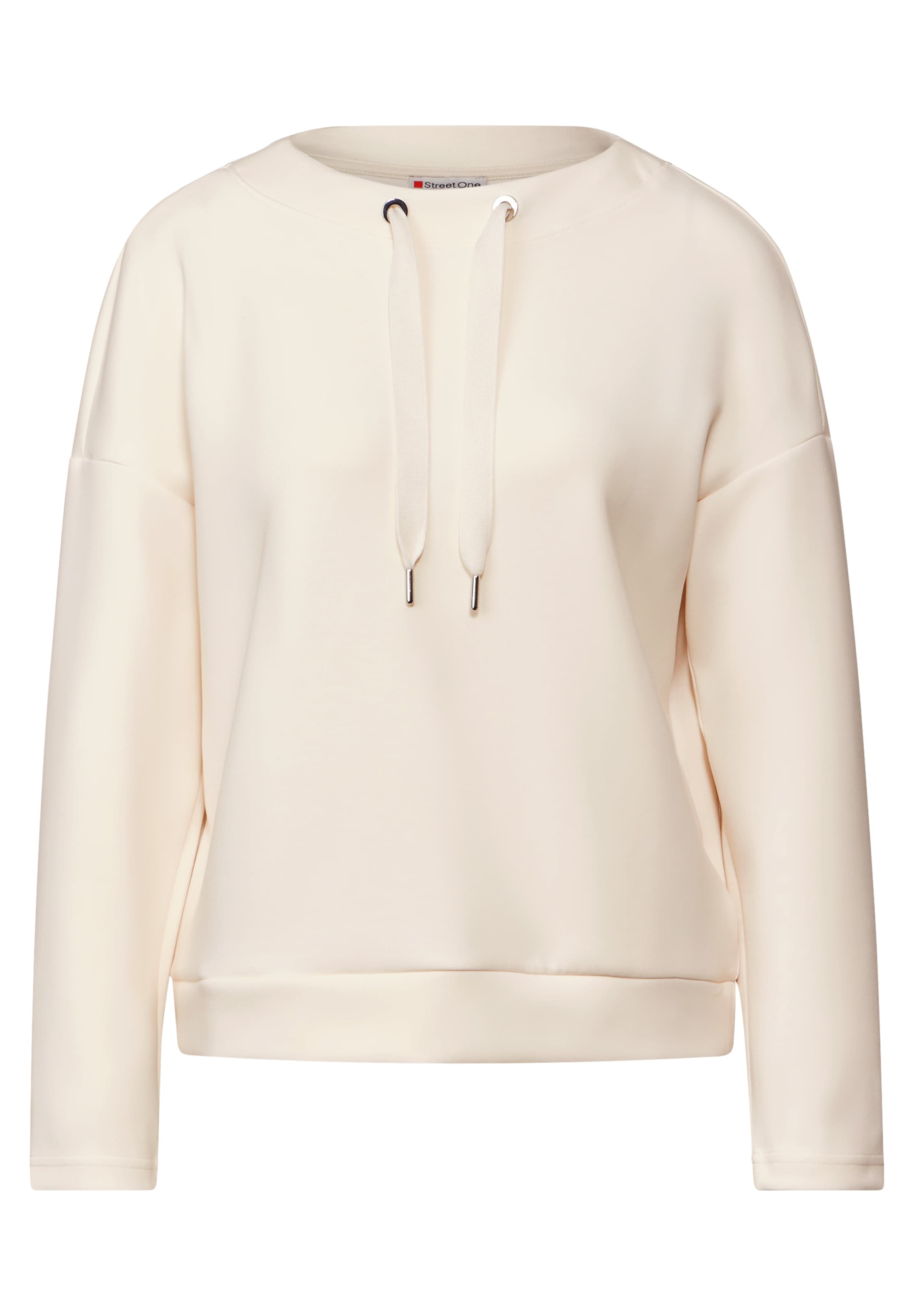 STREET ONE Sweatshirt in White: front