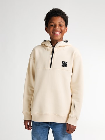 Petrol Industries Sweatshirt 'Redwood' in Beige: voorkant
