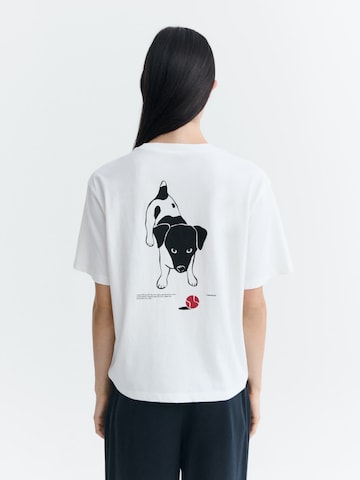 Maglietta 'LUCIA' di Thinking MU in bianco: frontale