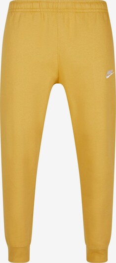 Nike Sportswear Broek 'Club Fleece' in de kleur Goudgeel / Wit, Productweergave