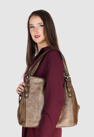 HARPA Handbag 'BERNICE' in Brown: front