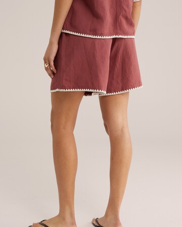 WE Fashion Loosefit Byxa i rosa