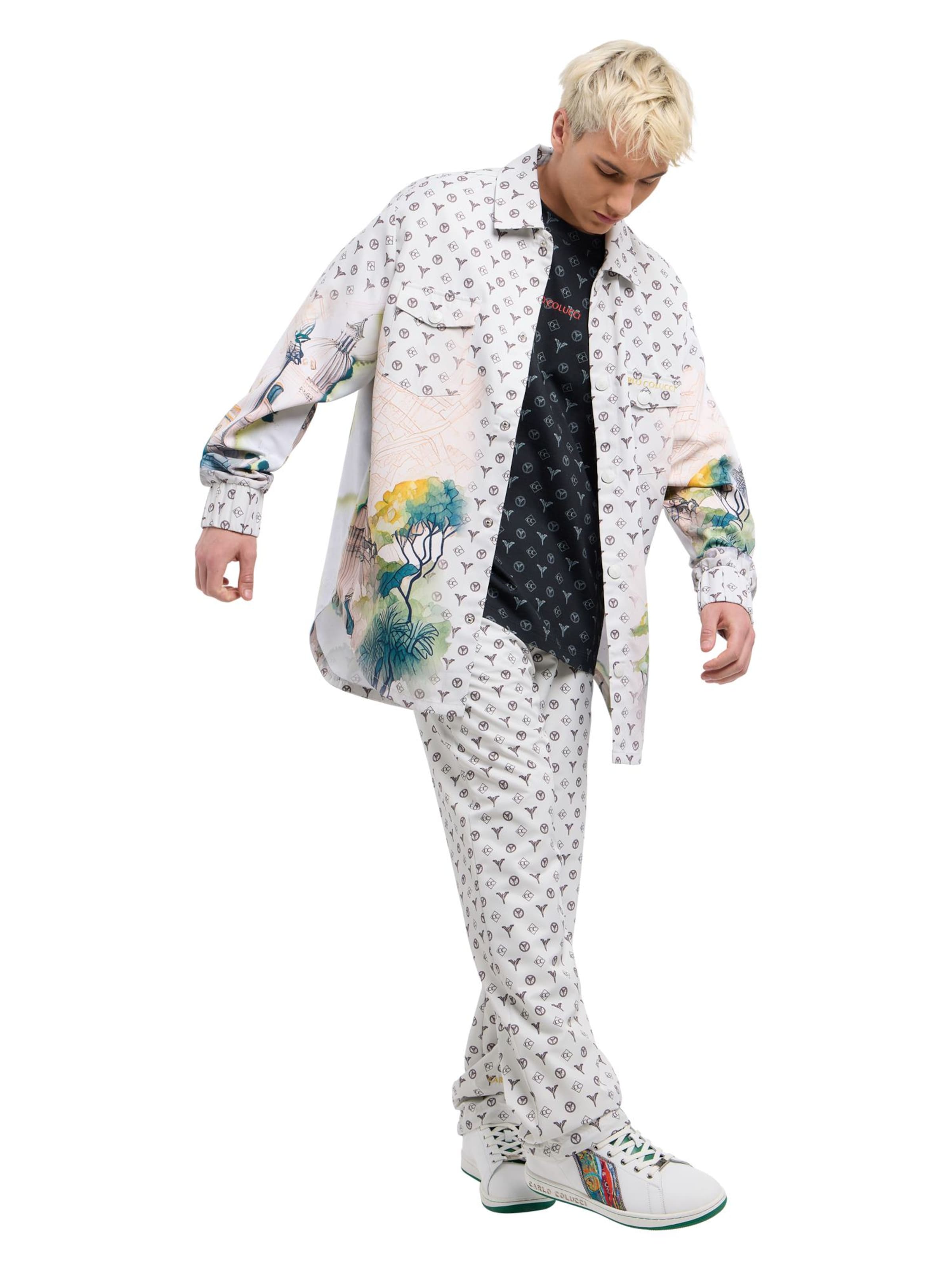 Carlo Colucci Regular fit Button Up Shirt 'Epp' in White