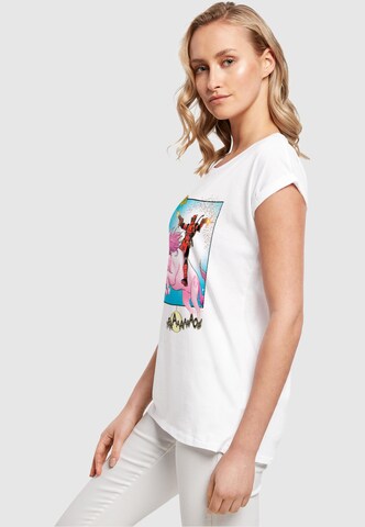 ABSOLUTE CULT T-Shirt 'Deadpool - Unicorn Battle' in Weiß