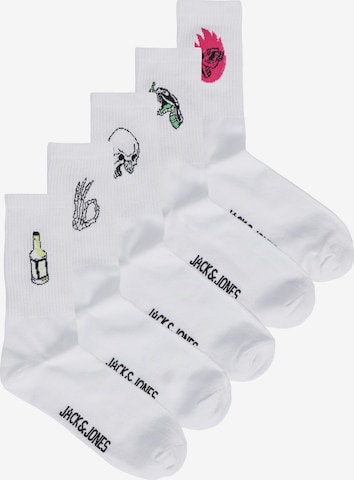 Chaussettes JACK & JONES en blanc : devant