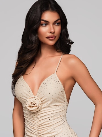 Abito da sera di Ombre in beige: frontale