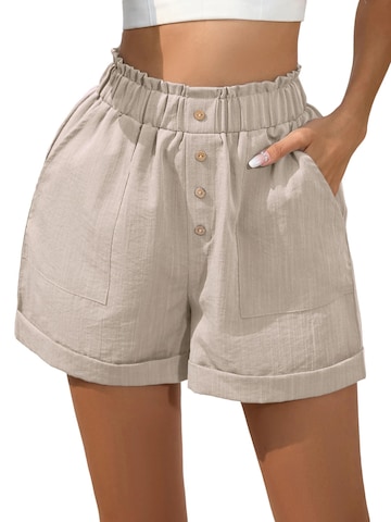 KoJooin Lużny krój Spodnie 'Damenshorts mit elastischem Bund Taschen und Knopfleiste, geeignet für den Alltag und den Sommer' w kolorze zielony