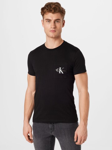 Calvin Klein Jeans T-shirt i svart: framsida