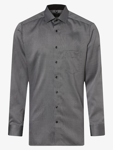 OLYMP Comfort fit Button Up Shirt in Grey: front