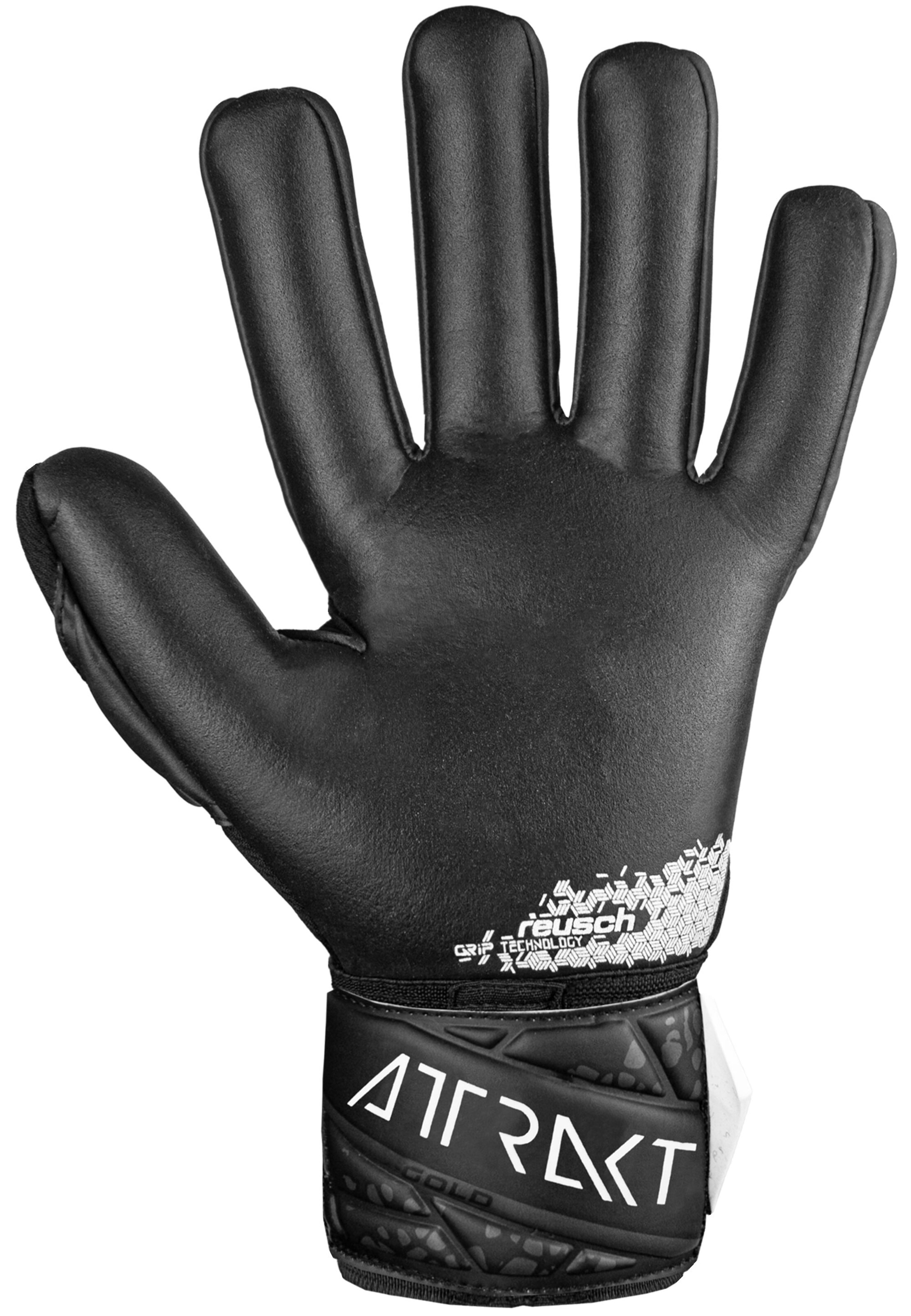 REUSCH Torwarthandschuh 'Attrakt Gold NC Finger Support' in Schwarz