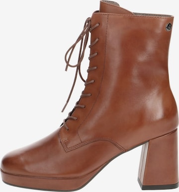 CAPRICE Lace-Up Ankle Boots in Brown