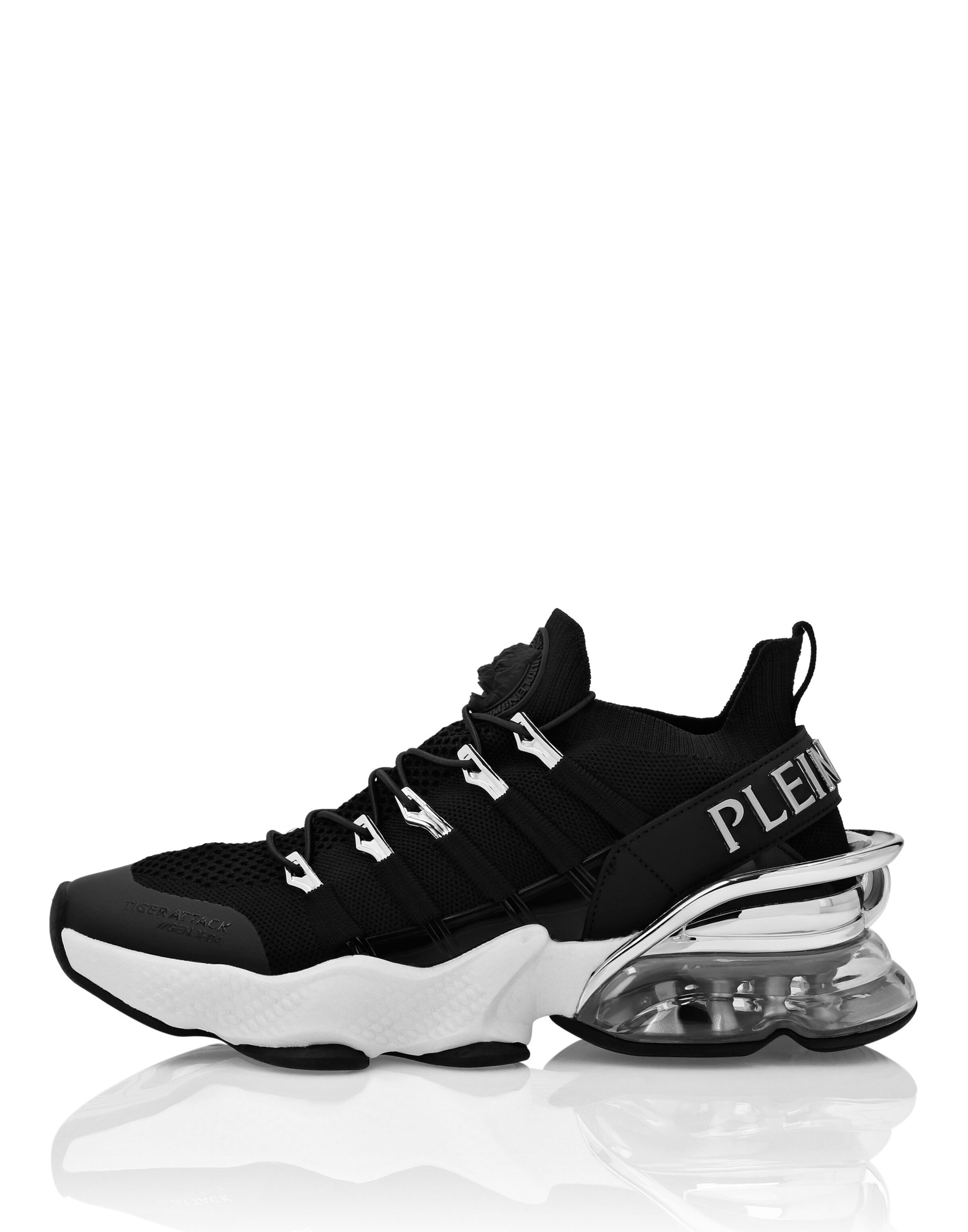 Plein Sport - Zapatillas deportivas bajas 'Tiger Attack//Gen.x.04' en negro: frente