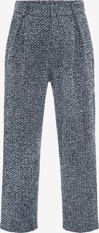 Justin Cassin Loose fit Pleat-Front Pants 'Harris ' in Blue: front