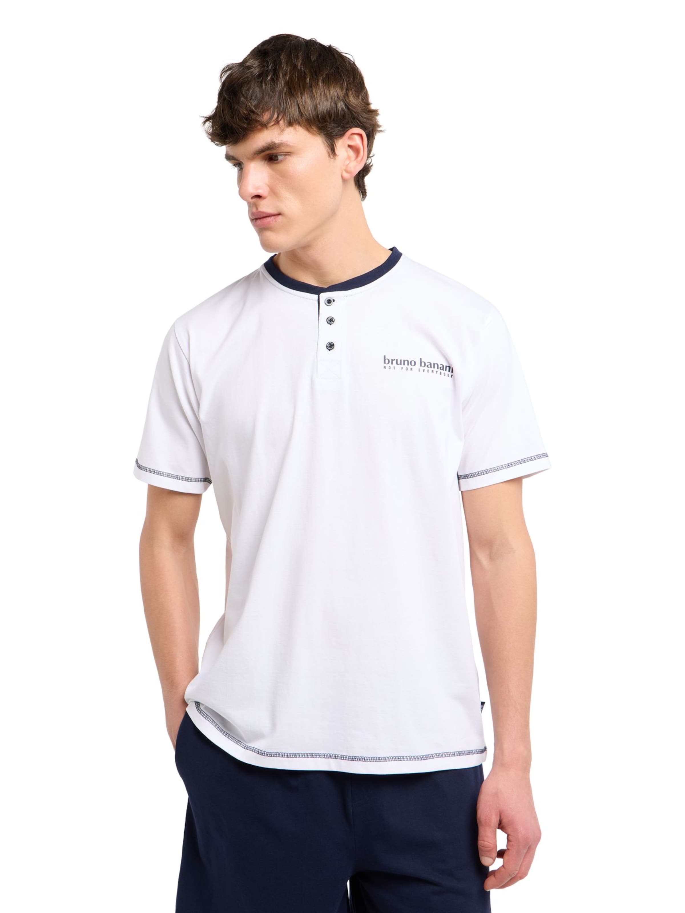 Pyjama long 'Hammond ' Bruno Banani en blanc : devant