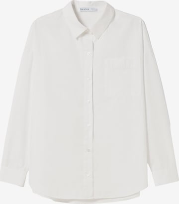 Bershka Blouse in Wit: voorkant