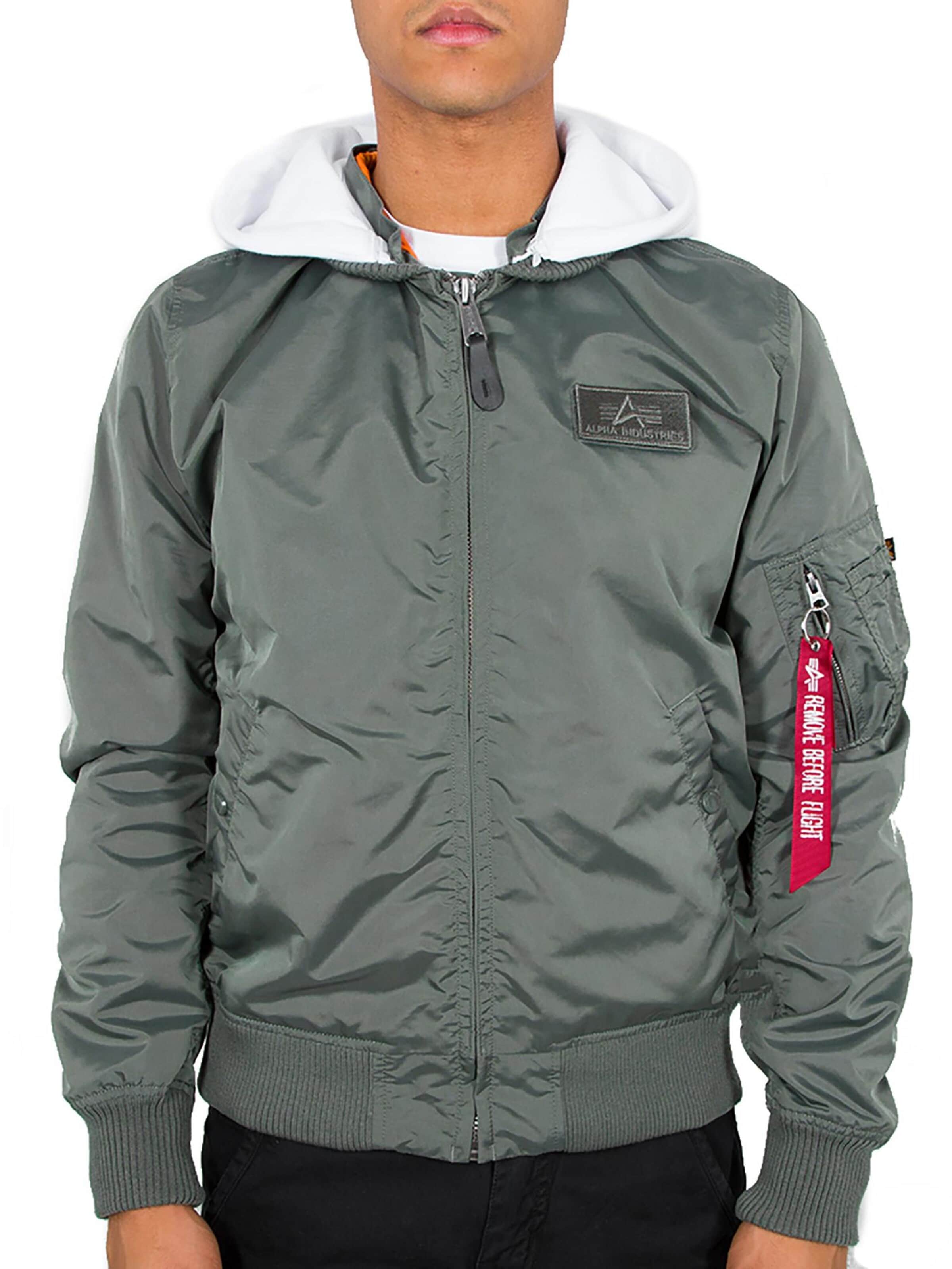 ALPHA INDUSTRIES Between-Season Jacket 'MA-1 TT' in Green: front