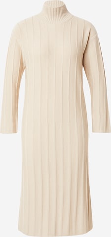 Max Mara Leisure Stickad klänning i beige: framsida