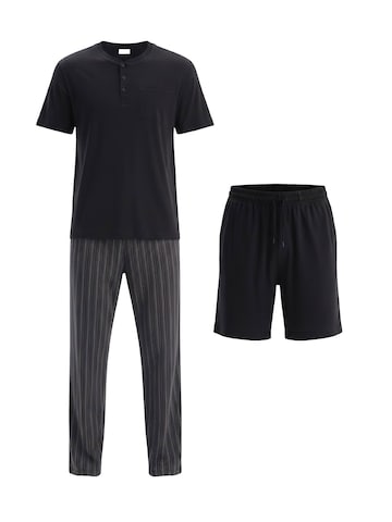 Pyjama long Dagi en noir : devant