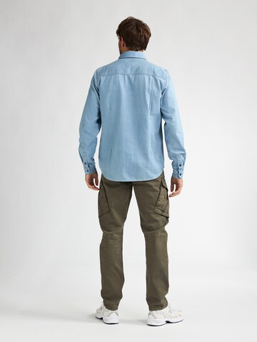 Coupe regular Chemise Petrol Industries en bleu