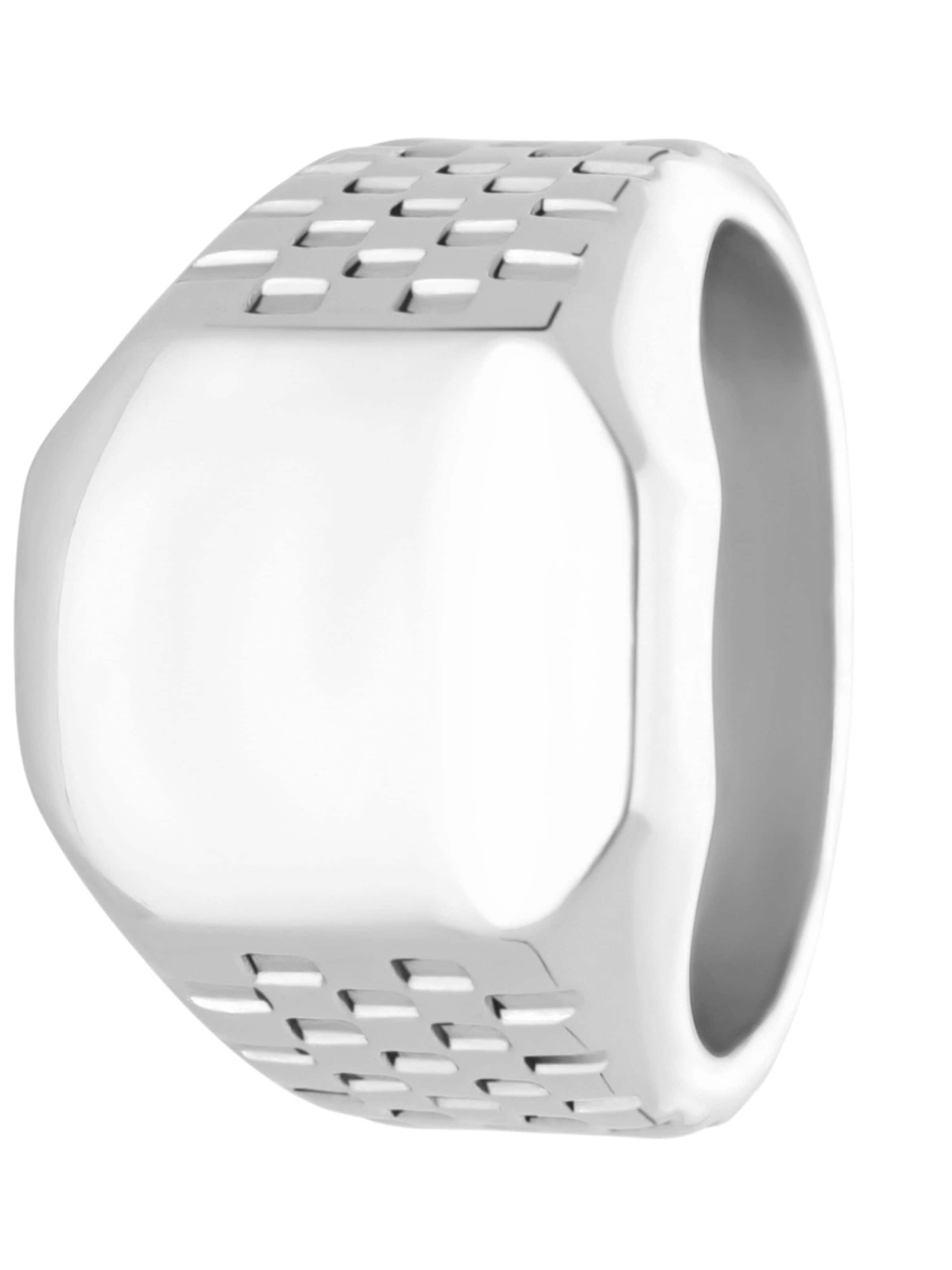 Lucardi Ring 'Suit & Tie' in Silver: front