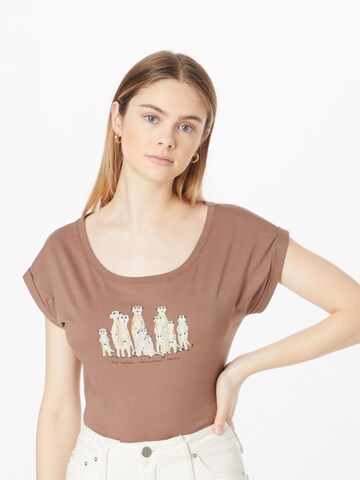 Iriedaily Koszulka 'Meerkatz' w kolorze brązowy: przód