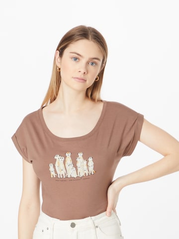 T-shirt 'Meerkatz' Iriedaily en marron : devant