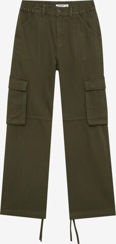 Largi Pantaloni eleganți de la Pull&Bear pe verde: față