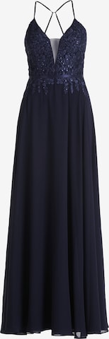 Vera Mont Abendkleid mit Stickerei in Blau: predná strana