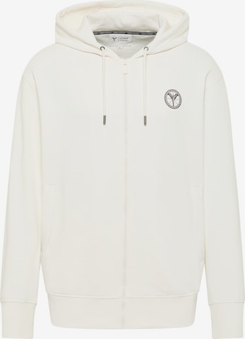 Carlo Colucci Zip-Up Hoodie ' Dender ' in White: front