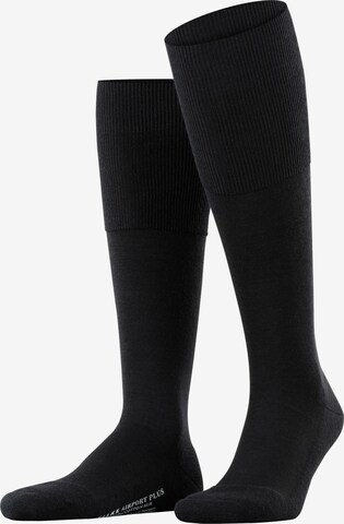 FALKE Knee High Socks 'Airport Plus' in Black: front