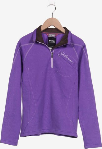 SALOMON Sweatshirt & Zip-Up Hoodie in M in Purple: front