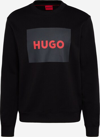 HUGO Sweatshirt 'Duragol' in Black: front