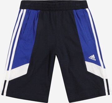 ADIDAS PERFORMANCE Regular Workout Pants 'Colorblock 3-Stripes  Fit' in Black: front