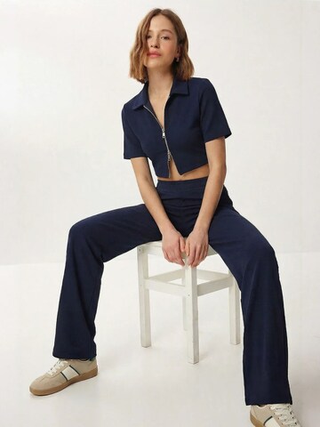 Happiness İstanbul - Roupa de casa 'Zweiteiliges Set' em azul: frente