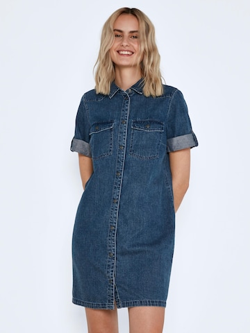 Noisy may - Vestidos camiseiros em azul: frente