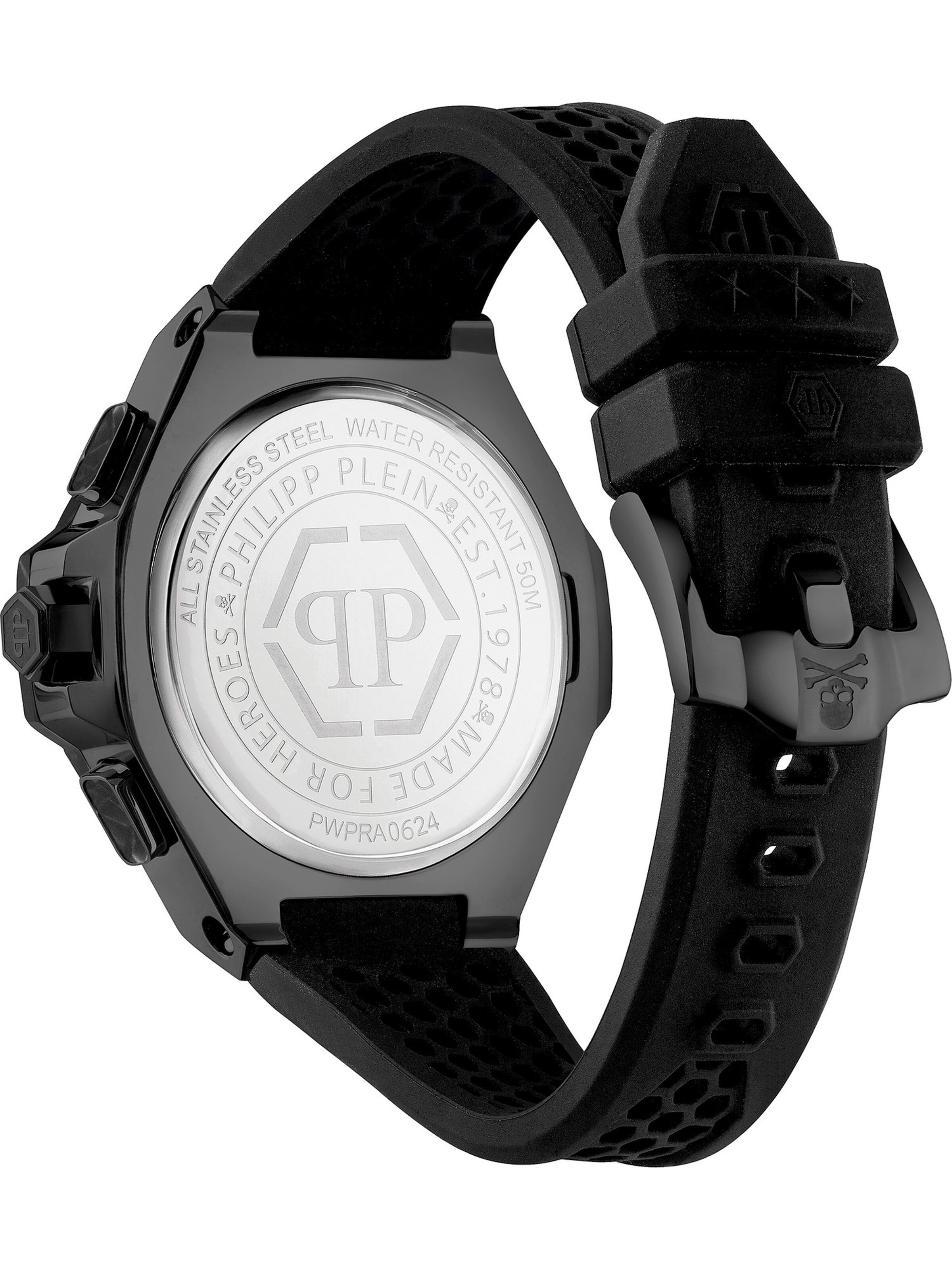 Philipp Plein Analogt ur 'Royal' i sort