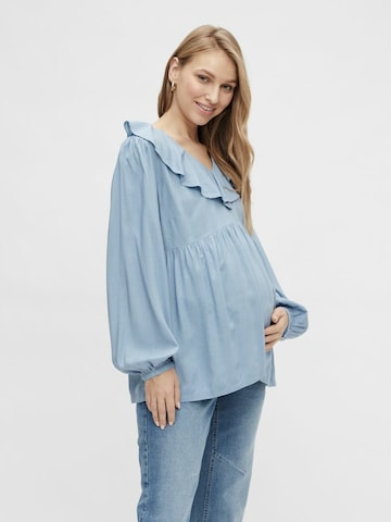 MAMALICIOUS Blouse 'Mercy' in Blauw: voorkant