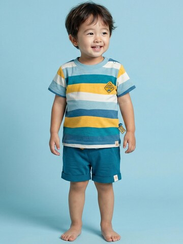 SIGIKID Regular Pants 'Bermuda Blue & Bright' in Green: front